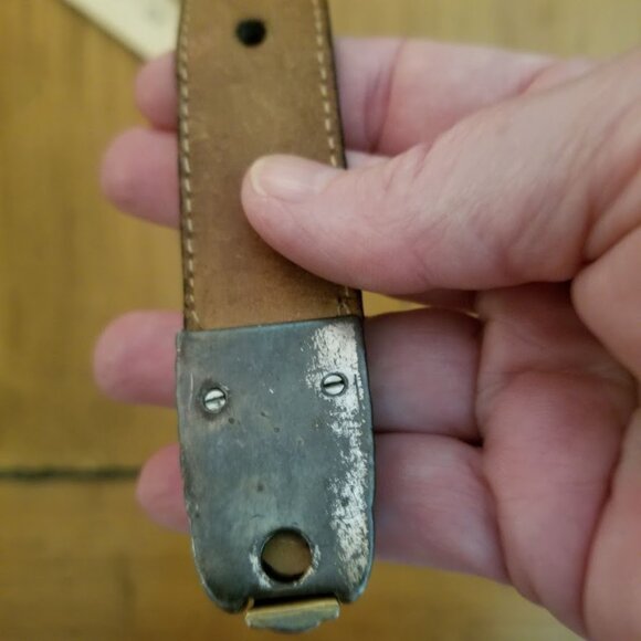 Brighton Museum Roman Greco Sphinx Coin Brown Mock Croc Sz Small Leather Belt - Picture 11 of 16